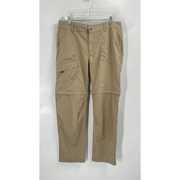 Columbia Womens Hiking Pants Convertable Zip Off Shorts Tan Sz 16 Outdoor - Picture 1 of 7